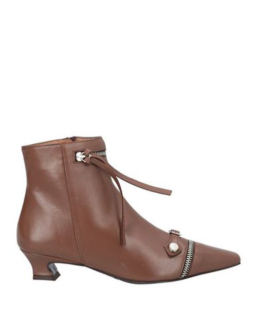 Woman Ankle boots Brown Size 10 Leather