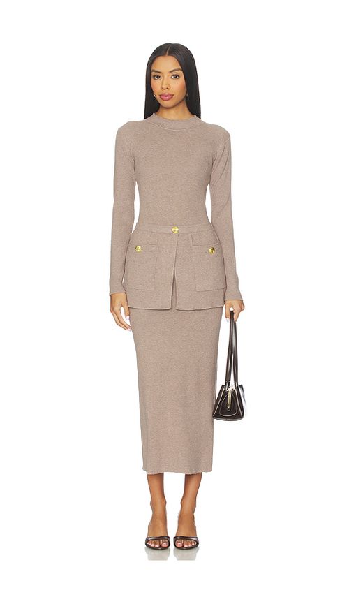 Maude Club Pearson Knit Dress in Tan. S. Also in