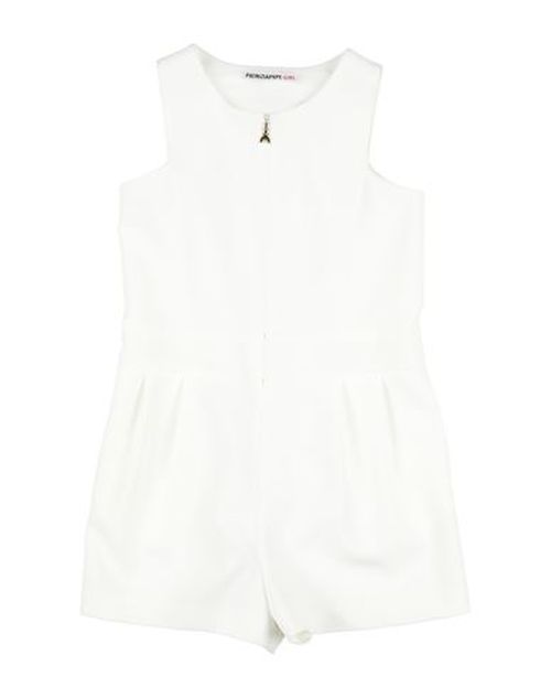 Kid Girl Playsuit White Size 12 Polyester, Elastane