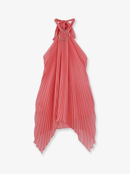 Pleated Halter Tunic — Pink