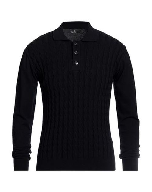 Man Sweater Black Size M Cotton, Viscose, Acrylic, Elastane