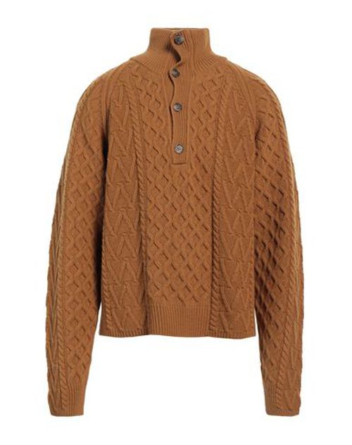 Man Turtleneck Camel Size L Wool, Polyamide