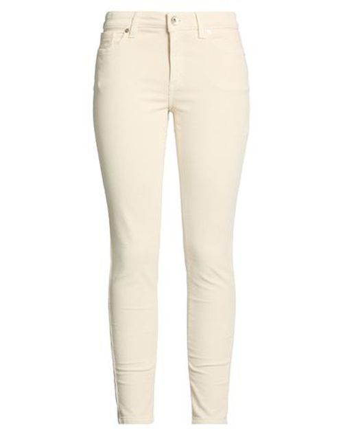 Woman Pants Beige Size 0 Cotton, Elastane