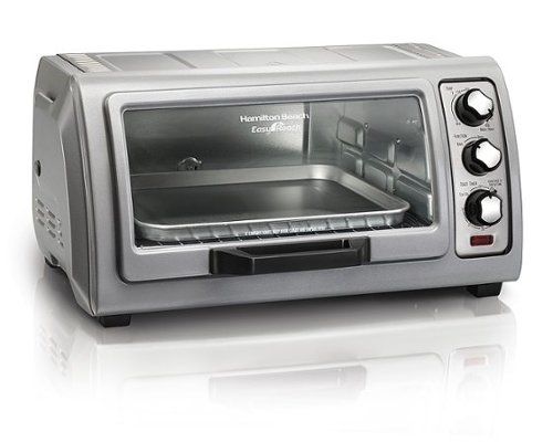 Easy Reach Toaster Oven with Roll-Top Door - Silver