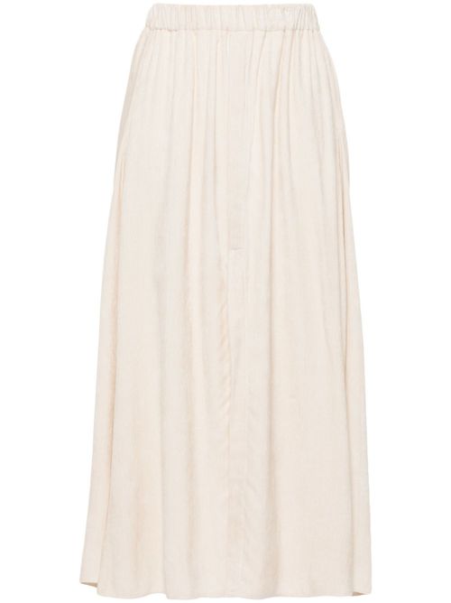Velvet godet midi skirt - Neutrals
