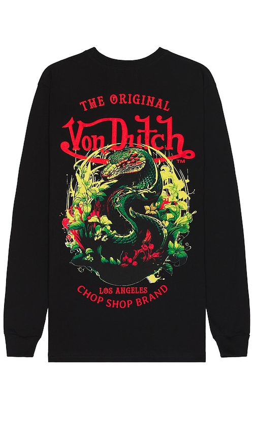 Von Dutch Snake Graphic Long Sleeve Tee in Black.  XXL/2X. Also in