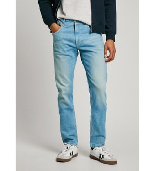 Pepe Jeans for man. PM207390NC6 Jeans in fit taper Stanley blue (31/34), Casual, Cotton, Denim, Sustainable