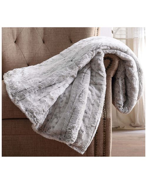 Snow Leopard Fur Filled Throw with Gift Box
