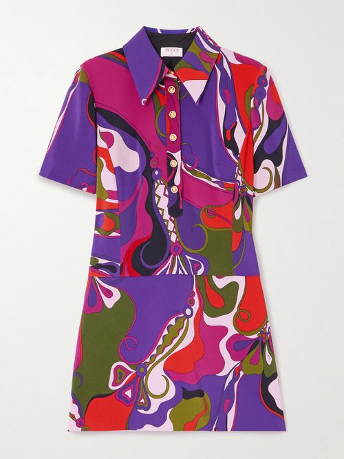 Printed Cady Mini Dress - Multi