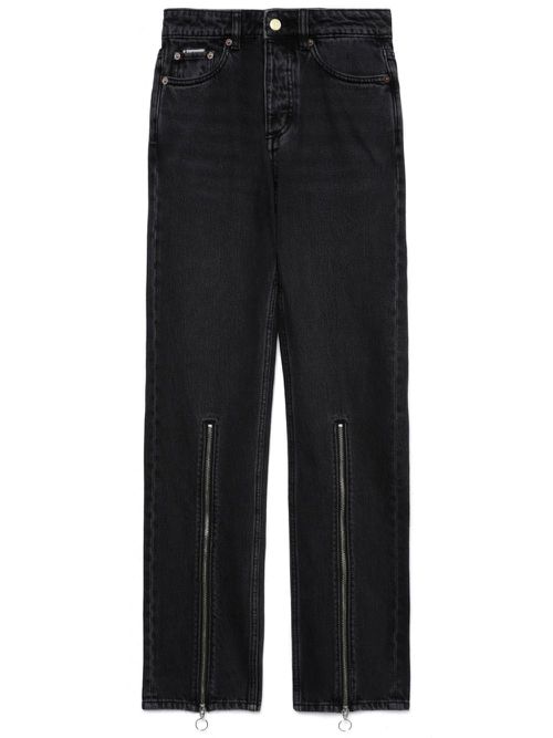 Orion cotton straight-leg jeans - Black