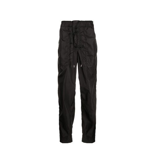 Nylon Drawstring Joggers — Black