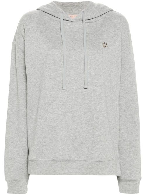 Logo-plaque hoodie - Grey
