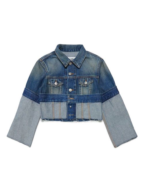 Re-cut shaded denim jacket - Blue