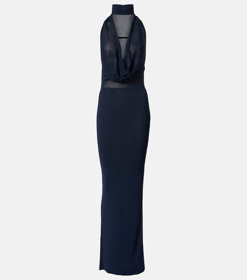Draped halterneck gown