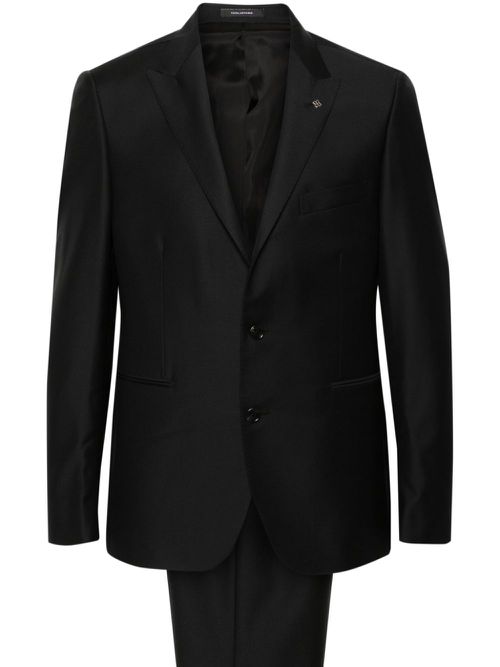 Single-breasted virgin wool suit - Black