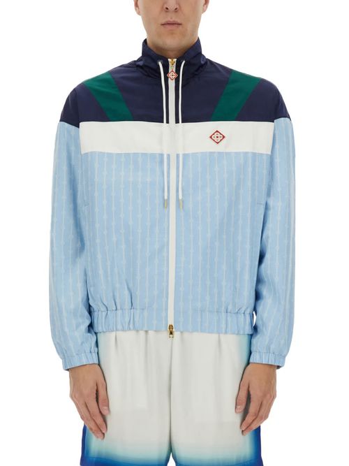 Pinstripe Laurel Track Jacket
