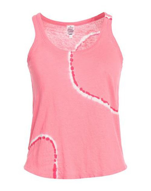 Woman Tank top Pink Size 0 Linen, Elastane