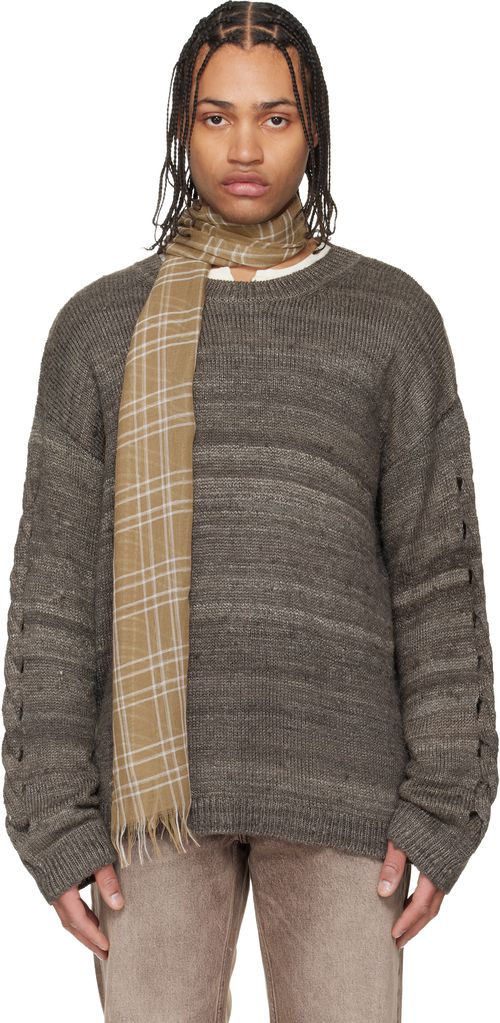 Brown Popover Roundneck Sweater