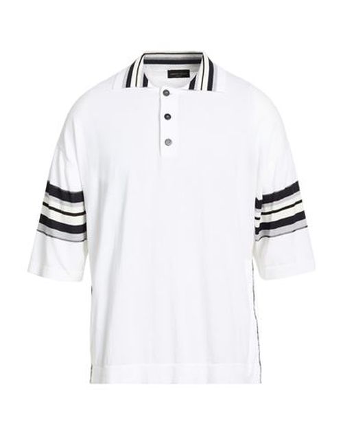 Man Sweater White Size 42 Cotton