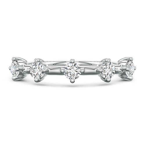 Angara 0.53 CTW Round Diamond Five-Stone Station Ring in 18K White Gold