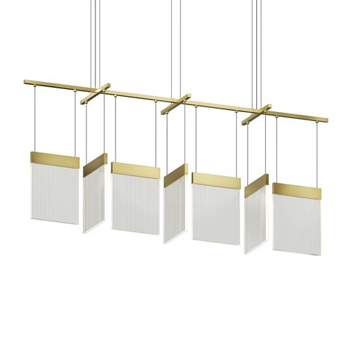 Brass LED Pendant from the V Panels Collection