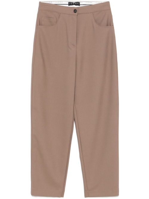 Straight-leg trousers - Brown