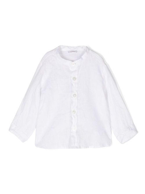 Button-up linen shirt - White