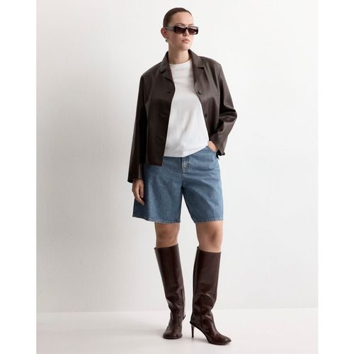 Mango High-Waist Straight-Fit Bermuda
