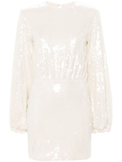 Sequinned mini dress - Neutrals