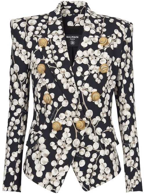 Printed blazer - Black