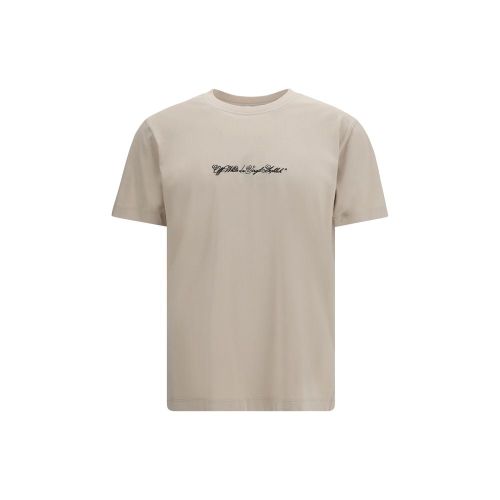 Script Arrow T-Shirt — Beige