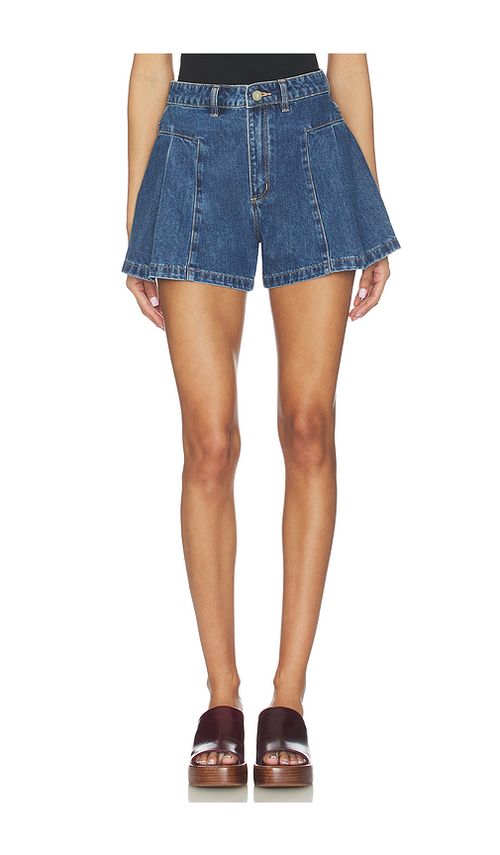 Abrand 94 Pleated Short in Blue. 24. Also