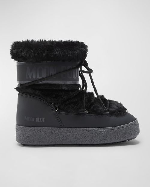 Track Faux Fur Ankle Snow Boots