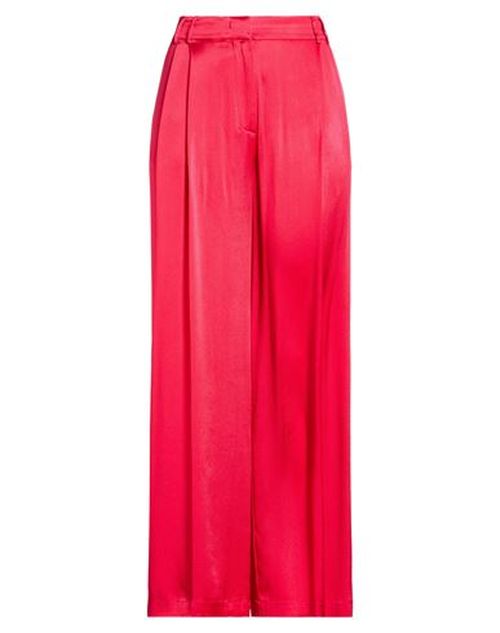 Woman Pants Red Size 2 Acetate, Silk