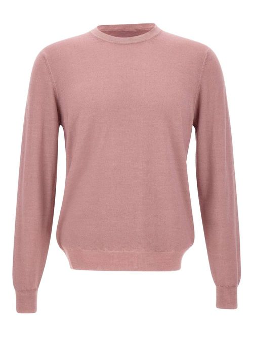Crew-neck long-sleeve sweater - Pink