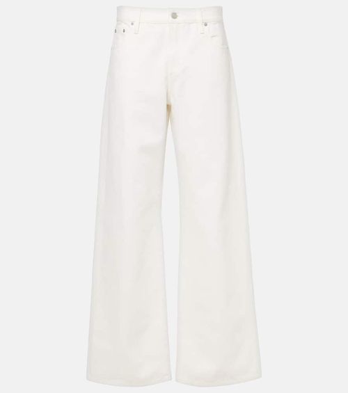 Mid-rise wide-leg jeans