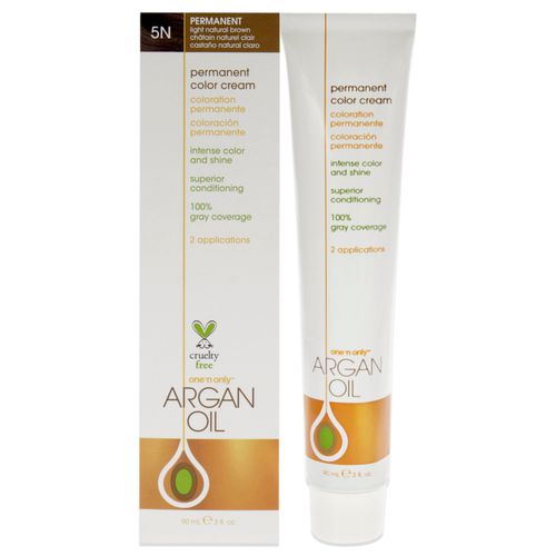Argan Oil Permanent Color Cream - 5N Light Natural Brown by for Unisex - 3 oz Hair Color