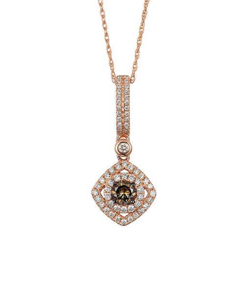 Chocolatier 14K Strawberry Gold 0.51 ct. tw. Diamond Pendant Necklace