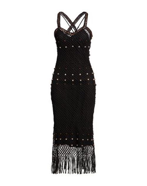 Woman Maxi dress Black Size S Cotton