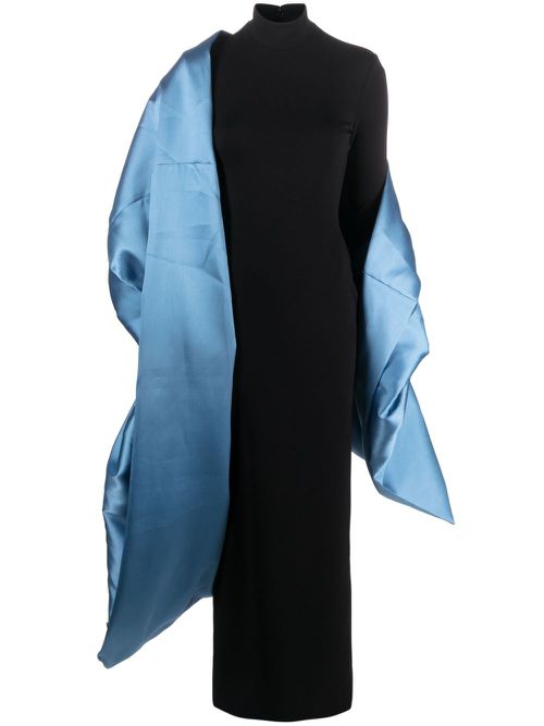 Lyana two-tone maxi dress - Black