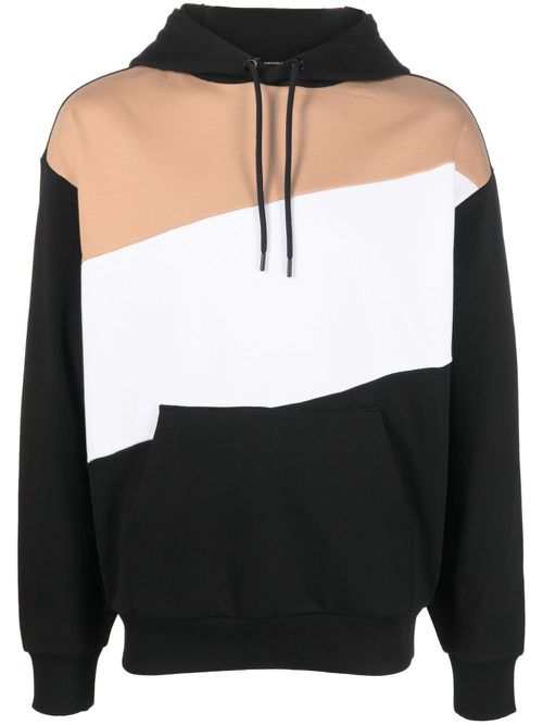 Striped cotton hoodie - Neutrals