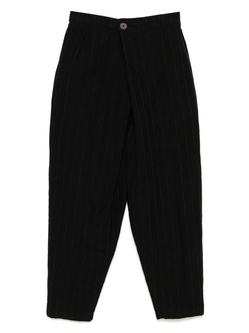 CHIAHUNG SU striped trousers - Black