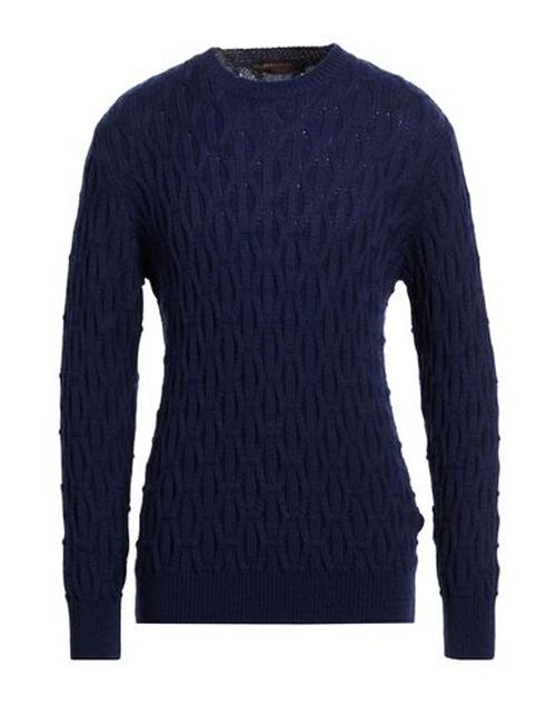 Man Sweater Navy Size M Merino Wool, Acrylic