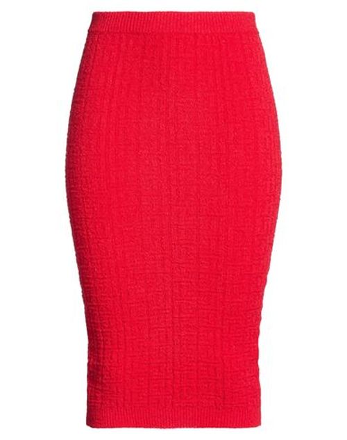 Woman Midi skirt Red Size 6 Cotton, Polyamide, Elastane