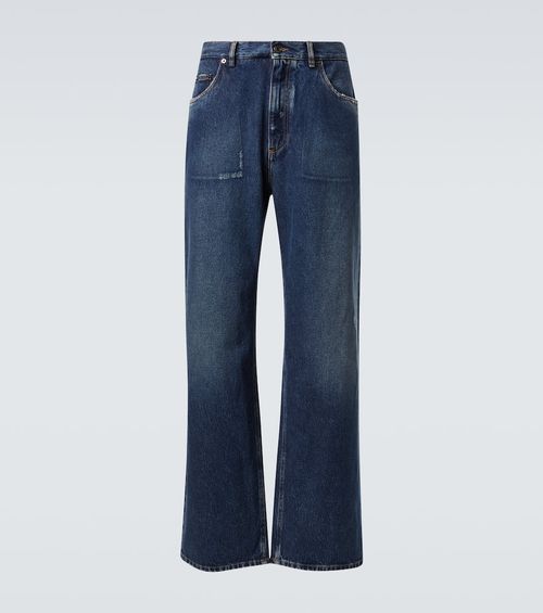 Low-rise wide-leg jeans