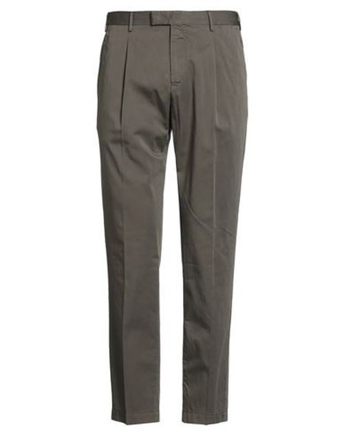 Pt Torino Man Pants Dark brown Size 36 Cotton, Silk, Elastane