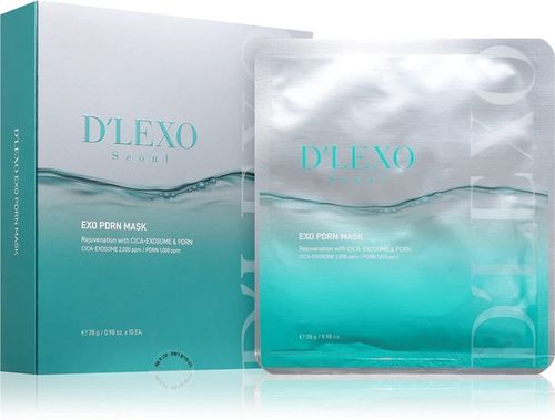 Maschera in tessuto con effetto ringiovanente Dermaline D'lexo Exo PDRN Mask 10 x 28 g