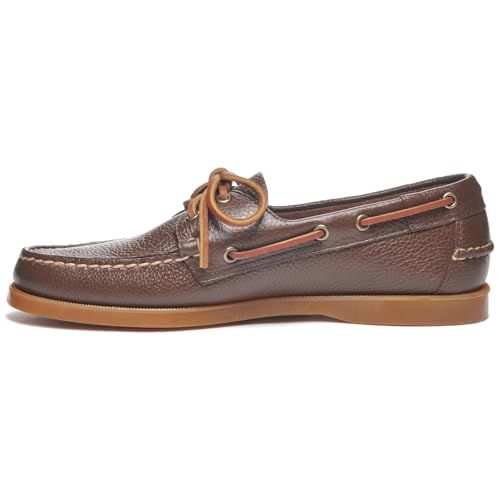 Sebago Men's Portland Martellato Boat Shoes - Handsewn Full-Grain Leather Moccasins with Non-Slip Rubber Soles