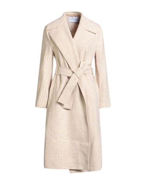Woman Overcoat & Trench Coat Sand Size 4 Wool, Silk, Cotton, Viscose