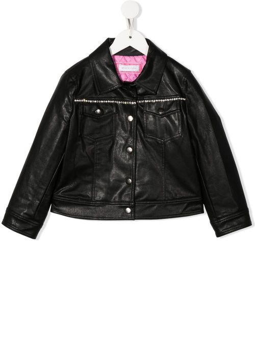 Crystal-embellished Mickey jacket - Black